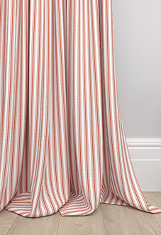 Lace Stripes, Toast Orange - Made to Measure Curtains